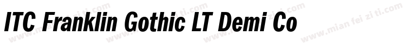 ITC Franklin Gothic LT Demi Compressed Italic字体转换